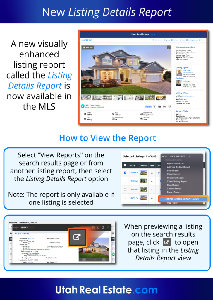 New Listing Details Report