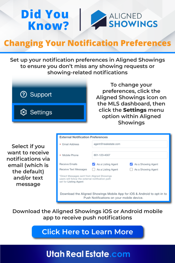 Aligned Showings - Changing Your Notification Preferences