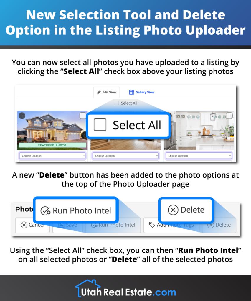 New Selection Tool and Delete Option in the Listing Photo Uploader