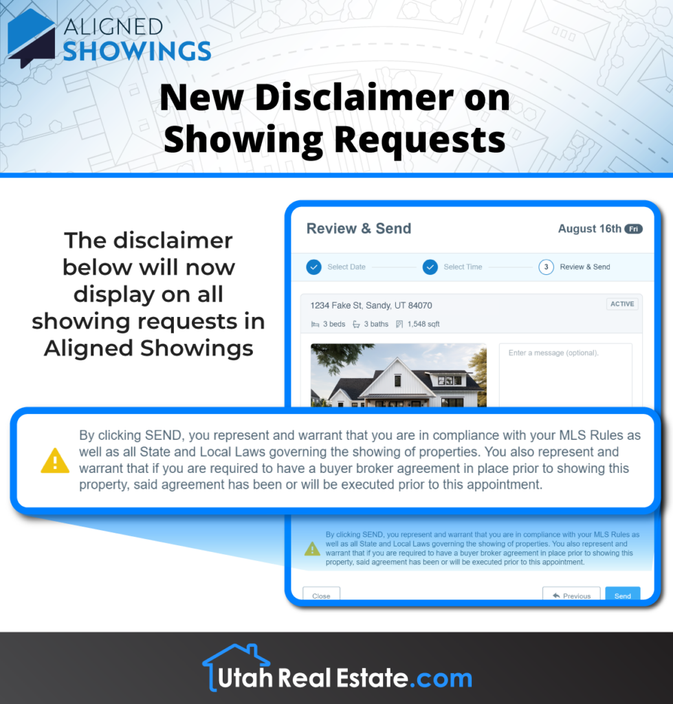 New Disclaimer on Showing Requests