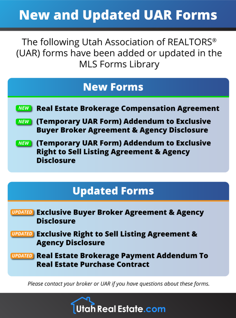 New and Updated UAR Forms