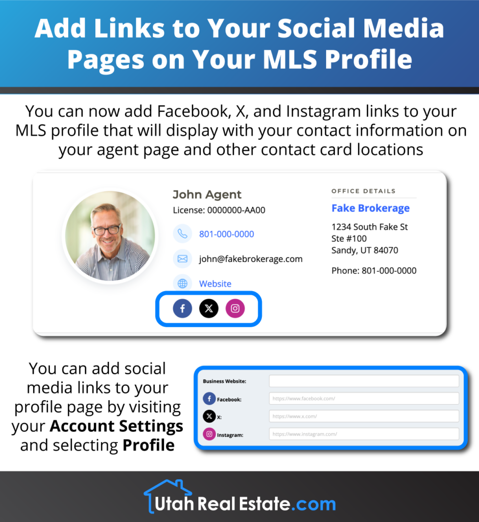 Add Links to Your Social Media Pages on Your MLS Profile