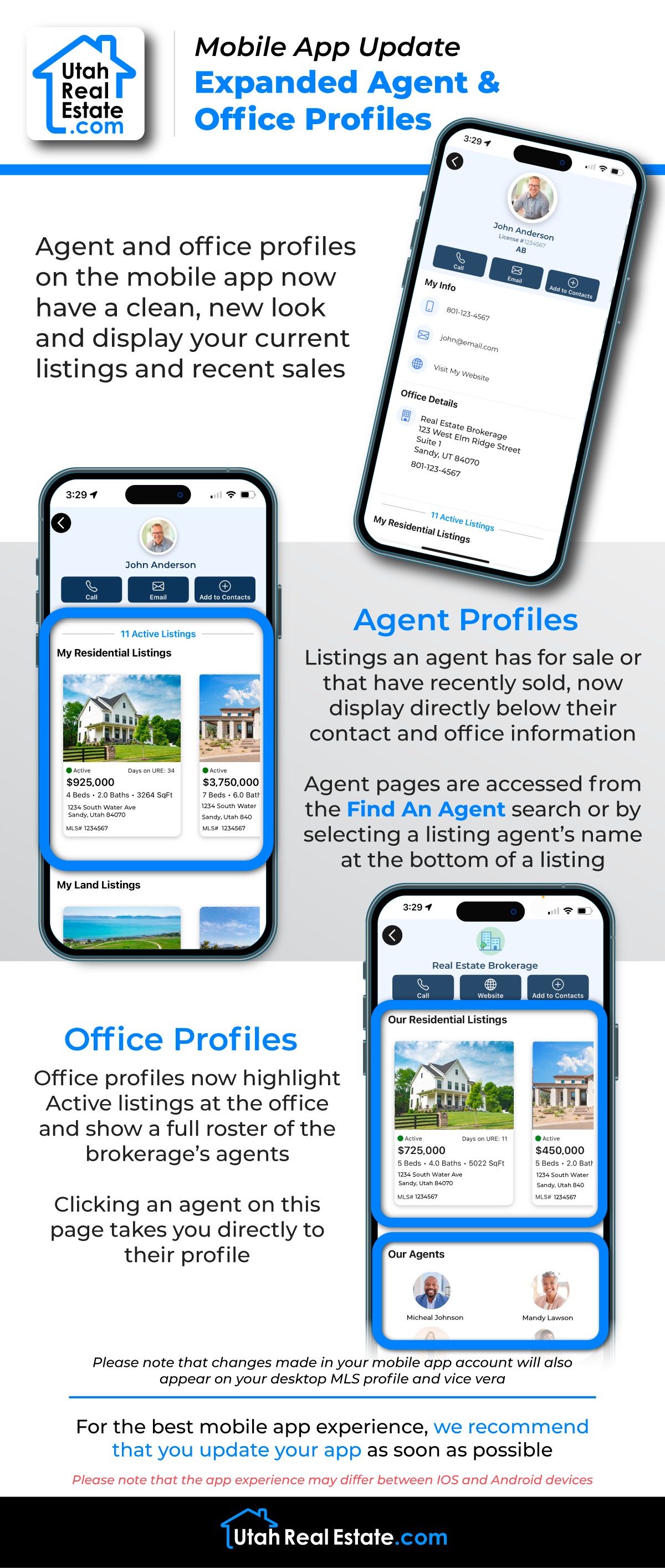 Mobile App Update - Expanded Agent & Office Profiles