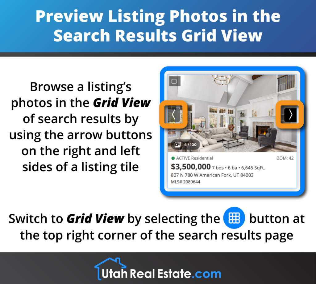 Preview Listing Photos in the Search Results Grid View