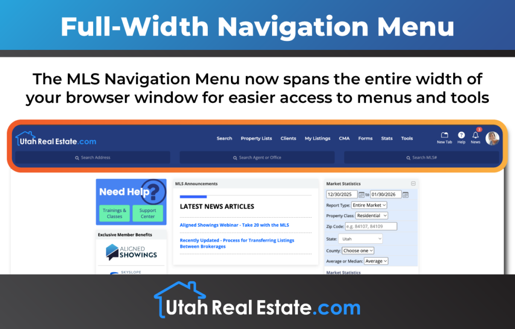 Full-Width Navigation Menu