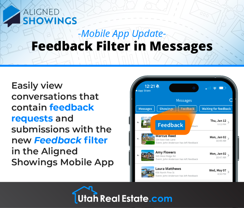 Aligned Showings - Feedback Filter in Messages