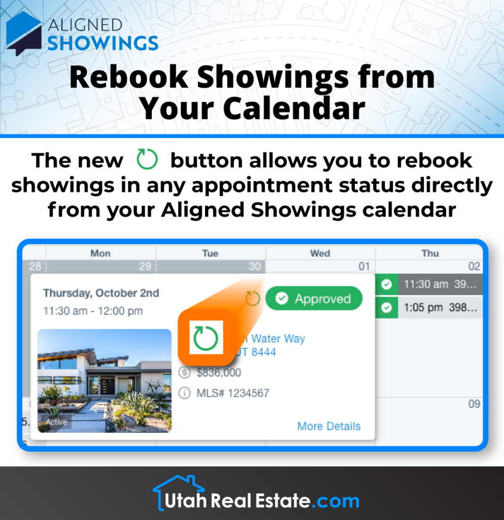 Aligned Showings – Rebook Showings From Your Calendar