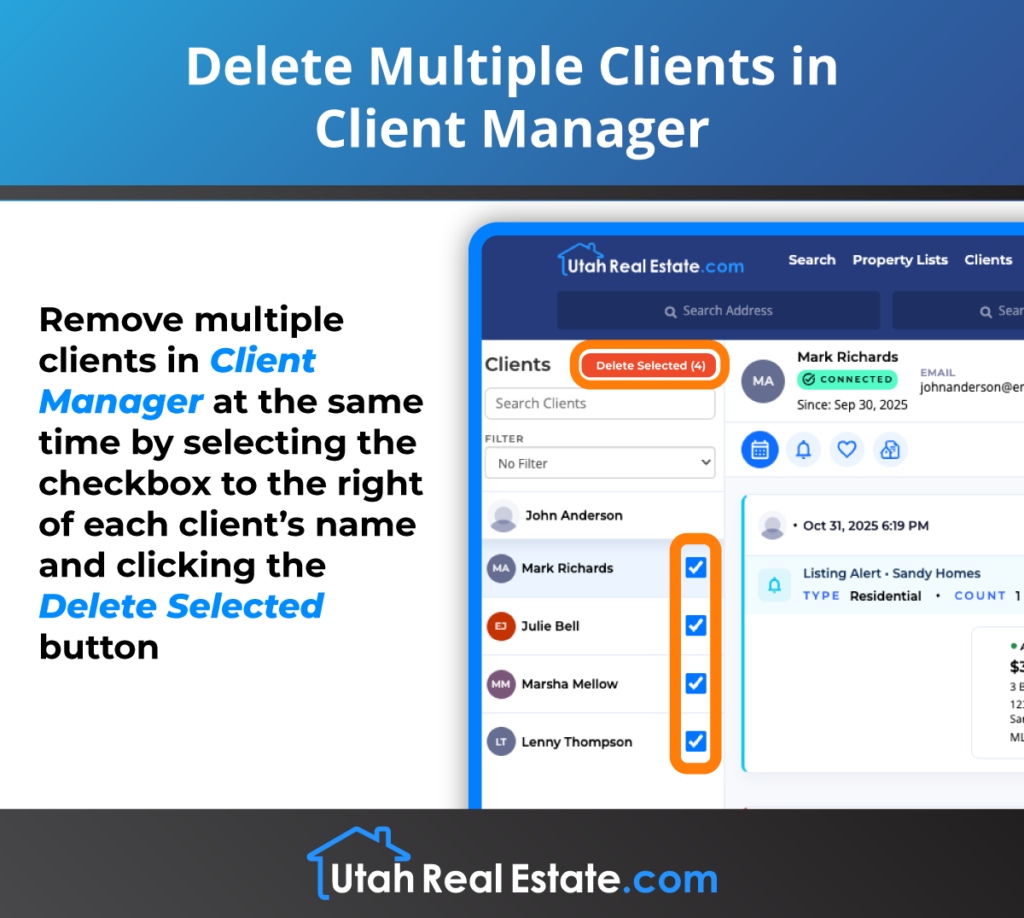 Delete Multiple Clients in Client Manager