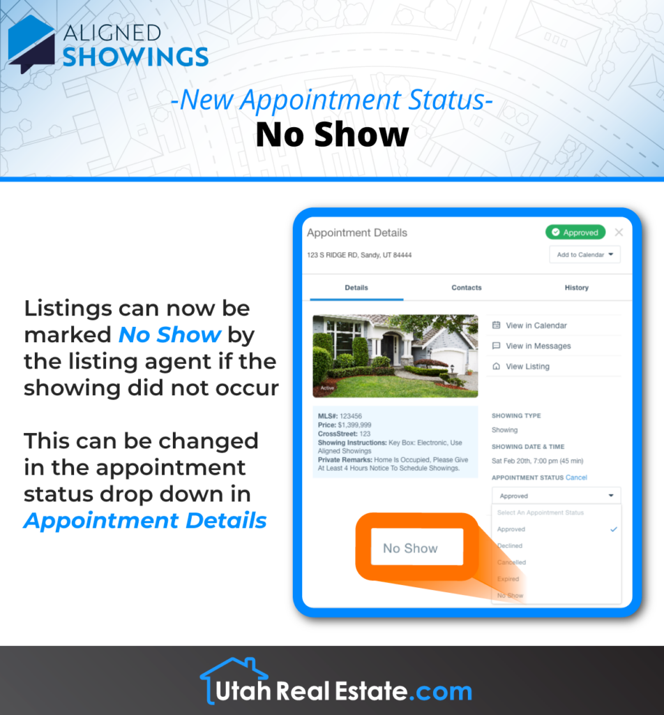 Aligned Showings – New Appointment Status – No Show