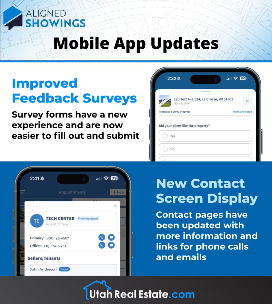 Aligned Showings - Mobile App Updates